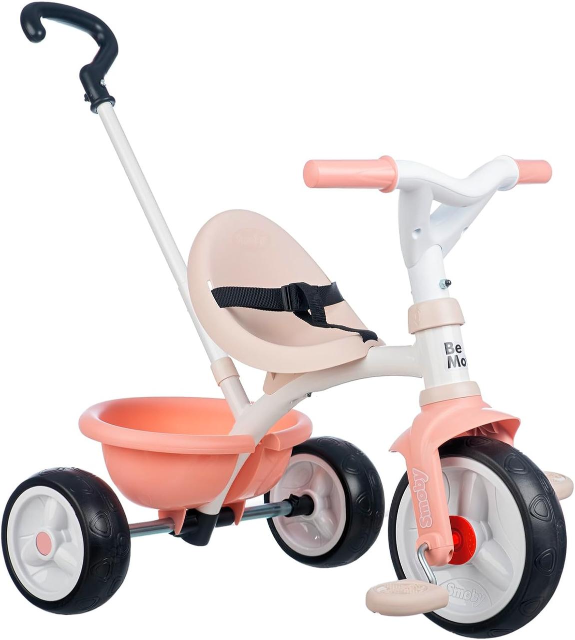 Дитячий велосипед з батьківською ручкою Smoby Be Move Confort 2 в 1 - Бі Муві Комфорт Рожева перлина 7600740339, фото 1