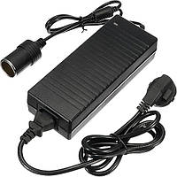 Адаптер живлення Aucarauto AC DC 180W 15A з гніздом прикурювача чорний для холодильника та пилососа