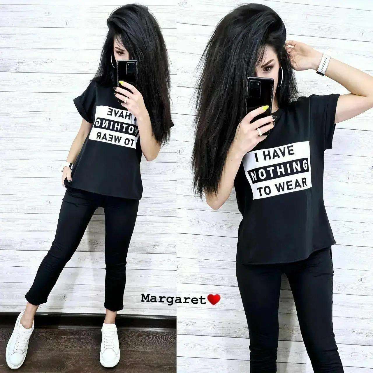 Жіночий костюм футболка і штани з принтом,РОЗМІР ТІЛЬКИ 42, фото 1