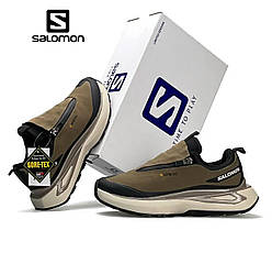 Чоловічі кросівки Salomon Odyssey ELMT Advanced Brown, кеди Соломон нейлон текстиль коричневі, Чоловіче взуття