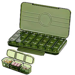 Органайзер для пігулок на 7 днів, по 3 прийоми / Таблетниця / Контейнер для таблеток / Коробка для пігулок