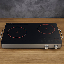 Інфрачервона плита 2000W, дві комфорки, CB-1332 / Кухонна плита / Електрична плита