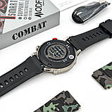 Смарт-годинник чоловічий з Amoled екраном Modfit Combat Silver Army, фото 3