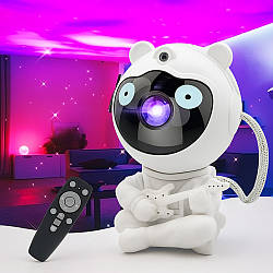 Нічник проектор зоряного неба Космонавт + Пульт, 8 режимів / Дитячий нічник космонавт / Дитячий світильник