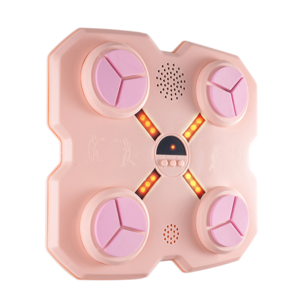 Музична боксерська груша (29,5х27,5х4,5 см) з USB, TS-5526, Рожевий/Настінний тренажер для боксу, фото 1