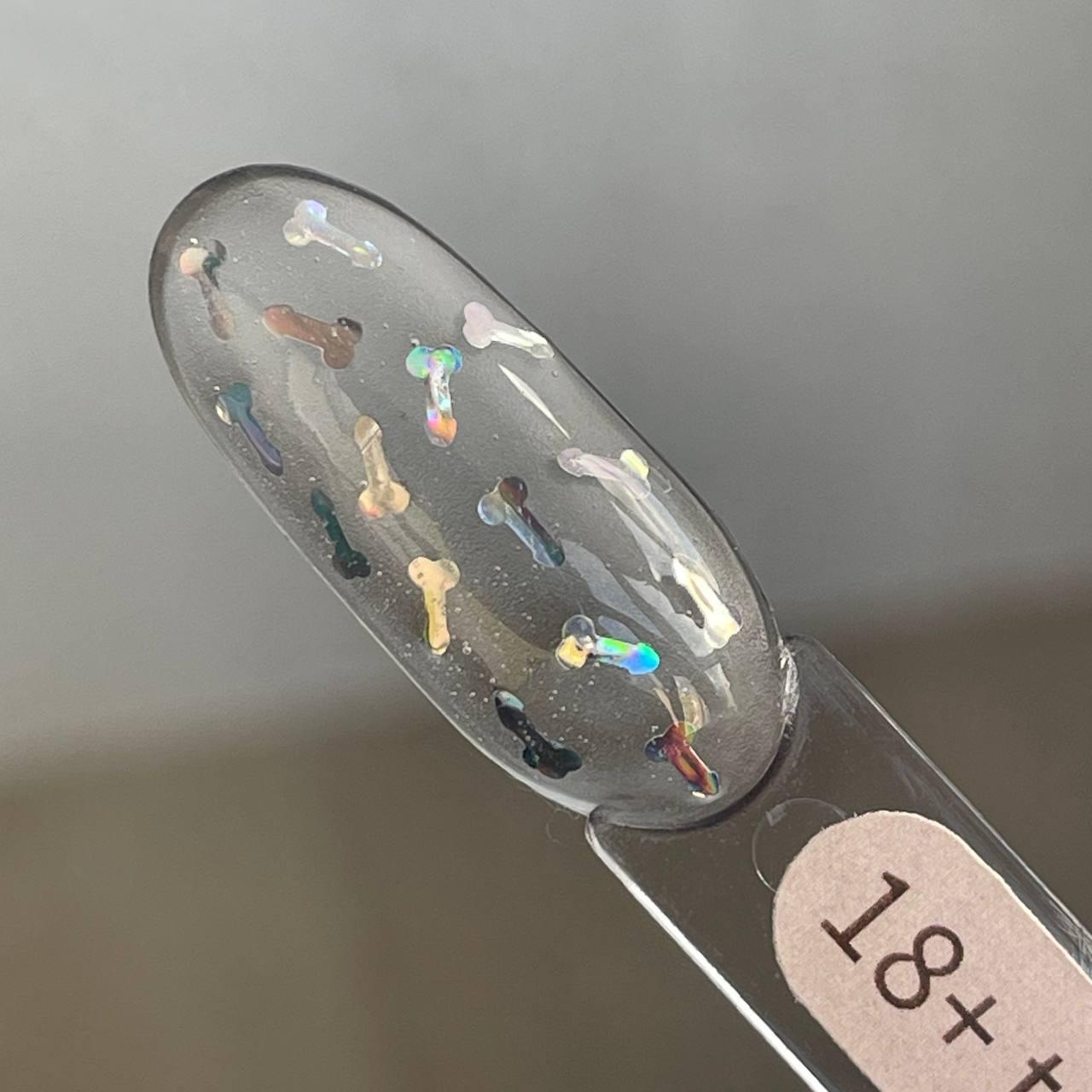 Топ Gelix  18+ top holographic 5 мл, фото 1