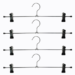 4 шт Вішаки для штанів та спідниць 30 см, 5403576 / Тремпель для брюк / Плечики з зажимами / Металеві вішаки
