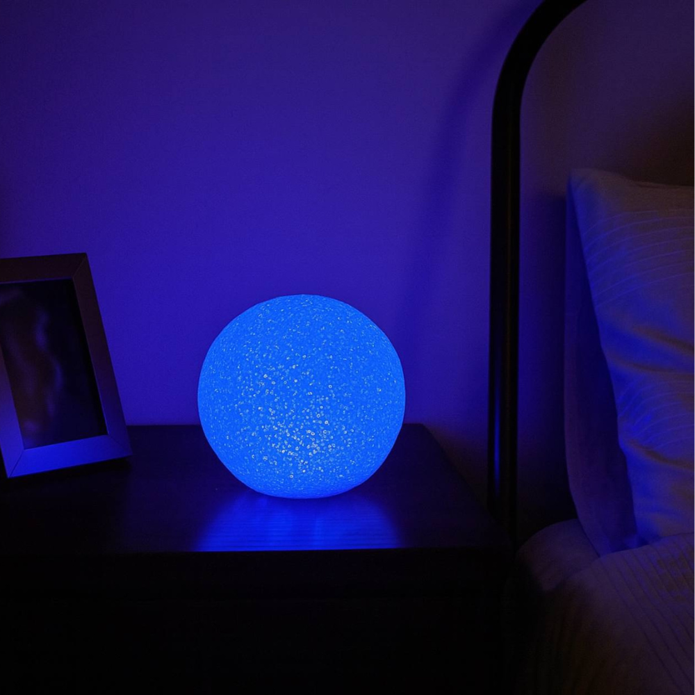 Світильник у формі кулі 15 см, багатоколірний, 2303-0154 / Нічник акумуляторний / Світлодіодний нічник, фото 1