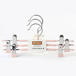 3шт Вішалки з затискачами ZS-8059 / Тремпель для штанів / Вішалка для штанів / Металева вішалка