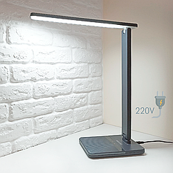 Світлодіодна настільна LED лампа Ardero DE1735 ARD 16W 2700К-6500K 1000Lm (Feron) 180х138х400мм потужна яскрава сіра