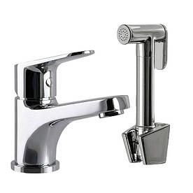 Змішувач для умивальника TOPAZ ZARA TZ 13204-H37 з гігієнічним душем