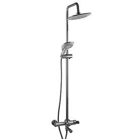 Душова система Globus Lux D080200 з виливом, латунь, комплект з тропічним душем