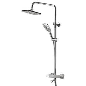 Душова система Globus Lux GLM-0041T Куб Termostatic Штанга Кругла 1350 мм, з виливом латунь