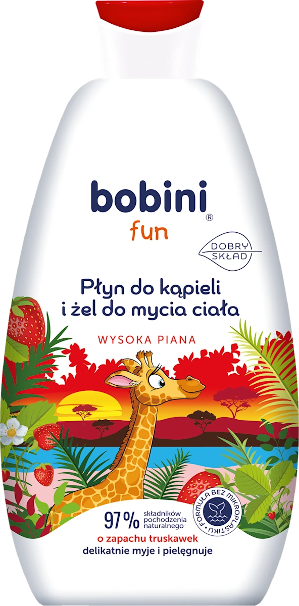 Піна-гель для ванни Bobini з ароматом суниці, 500 мл (Німеччина), фото 1