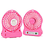 Вентилятор настільний міні 3 режими обдування, працює від акумулятора, заряджається через USB, рожевий, фото 6