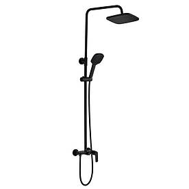 Душова система Globus Lux GLA-0005N-10-BB LAGUNA без виливання латунь Чорна матова