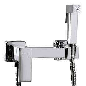 Змішувач гігієнічний Globus Lux MILANO GLN-5-106MIX Cold/Hot зі стіни, Шланг-120 мм, латунь, Хром