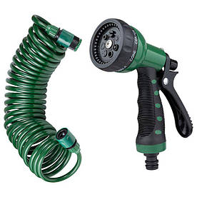 Набір поливальний: шланг спіральний 7.5м + пістолет-розпилювач 7 режимів GRAD (5019065)