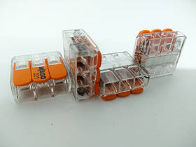 Клемa швидкого монтажу WAGO 221-413 на 3 провідники з важелями