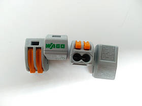 Клемa швидкого монтажу WAGO 222-412 на 2 провідники з важелями