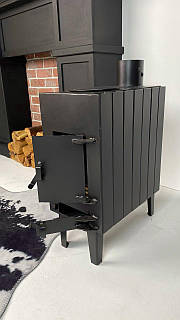 Піч-буржуйка 4мм з радіатором і варильною поверхнею 5мм