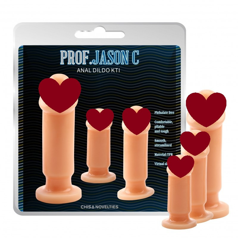 Плаг анальний, корок стимуляції анала Chisa набір тілесного кольору, фото 1