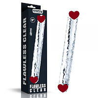 Подвійний фалоїмітатор, двосторонній  Clear Lovetoy прозорий, 12 дюймів