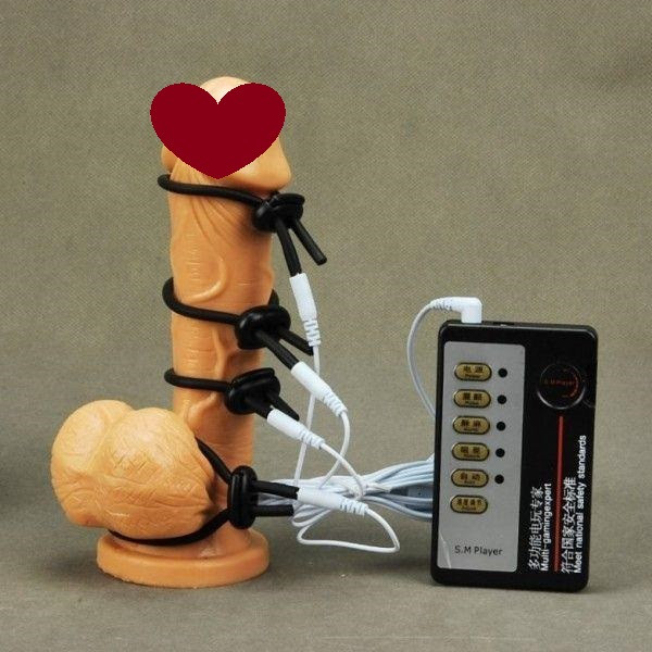 Електростимуляційне кільце, electro-sex кільце 4 шт. Силіконові з регулюванням інтенсивності, фото 1