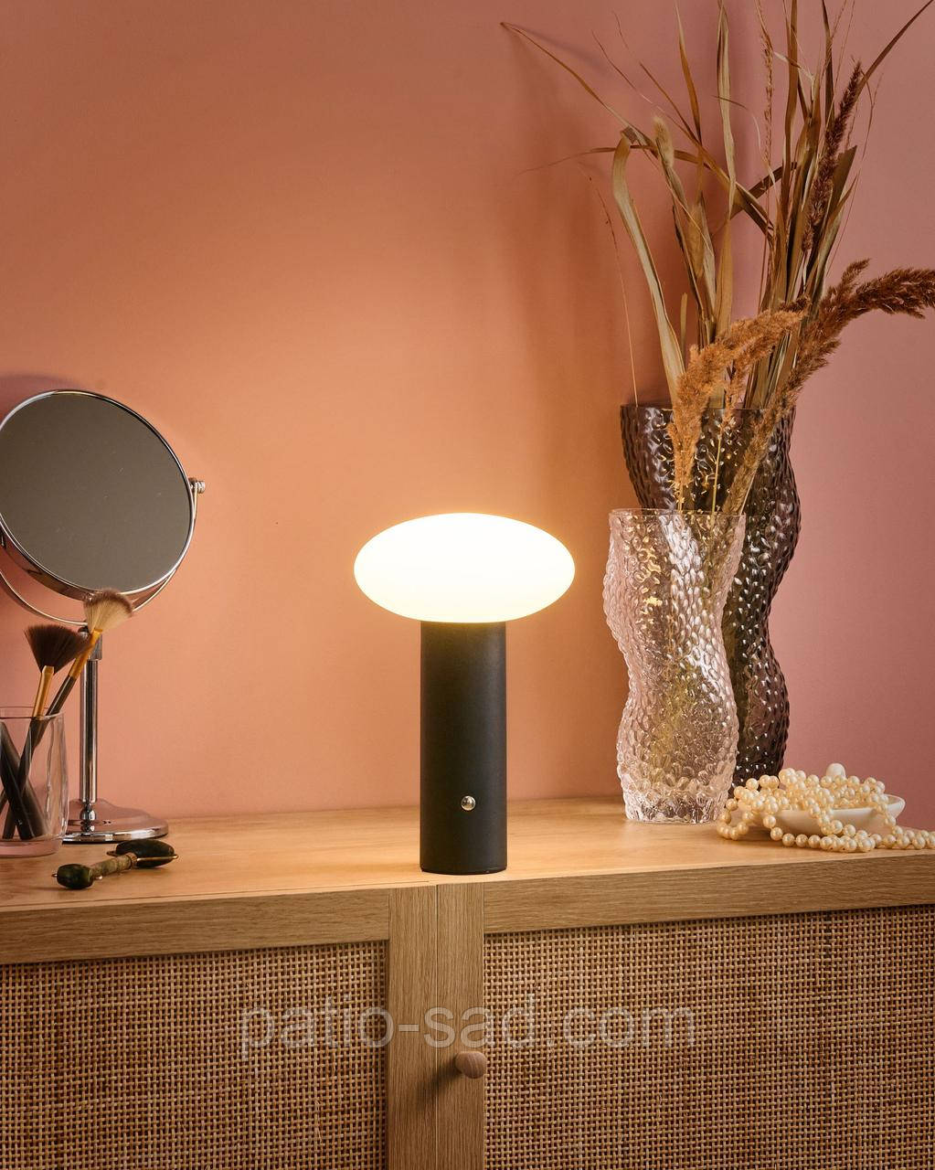 Настільна лампа з димером, BUAYAN метал, чорний колір, фото 1