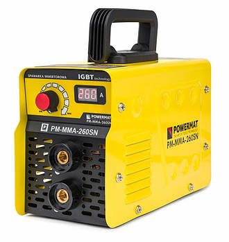 Зварювальний апарат Powermat PM-MMA-260SN 260 А інвертор для ручного зварювання MMA