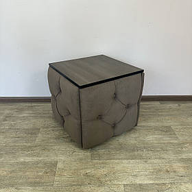 Пуф-трансформер 5в1 Остін-1 зі столиком велюр коричневий/ріголетто темний 1-1-9005