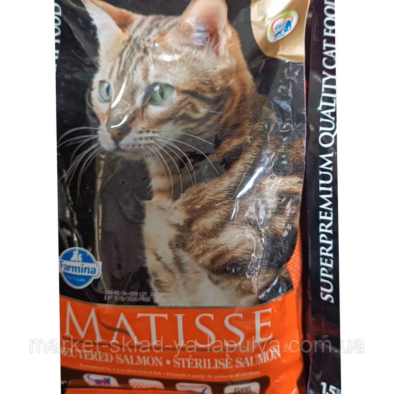 Сухий корм Farmina Matisse Neutered Salmon для стерилізованих кішок з лососем 10 кг, фото 1