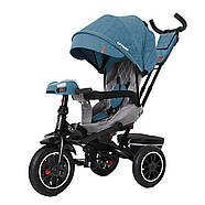 Триколісний велосипед TILLY CAYMAN (T-381/7) з пультом і батьківською ручкою, льон, фото 2