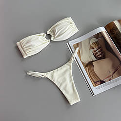 Жіночий купальник бандо Corsica & Yasmin молочний