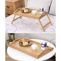 Сніданковий столик Ruhhy 25052 дерев яний, для ліжка