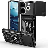Чохол протиударний для Tecno Pova 6 Neo 5G / Tecno Spark 30 5G Антишок Шторка кільце Чорний