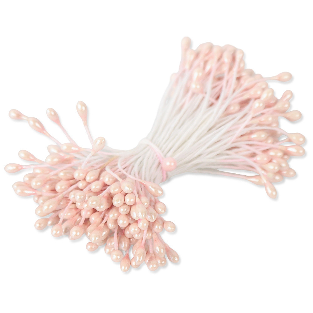 Набір тичинок на нитці 150 шт (300 тичинок), кремові, 3 мм, фото 1