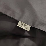 Постільна білизна сіра сатин люкс Євро — 100% бавовна, преміум якість - "ДОЛЯ Текстиль" Україна, фото 5