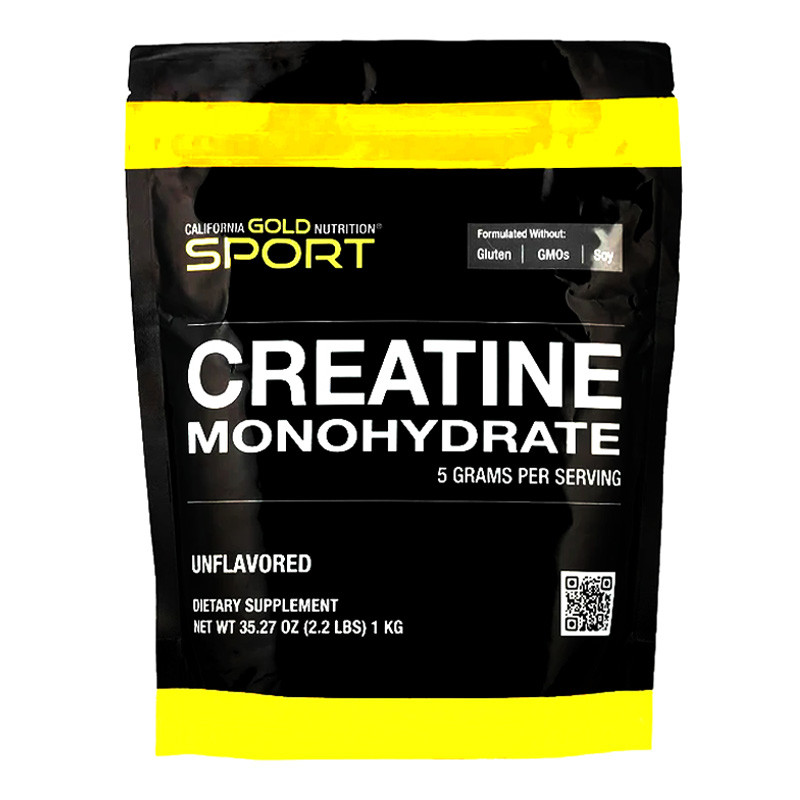 Креатин моногідрат California Gold Nutrition Sport Creatine 1 кг США