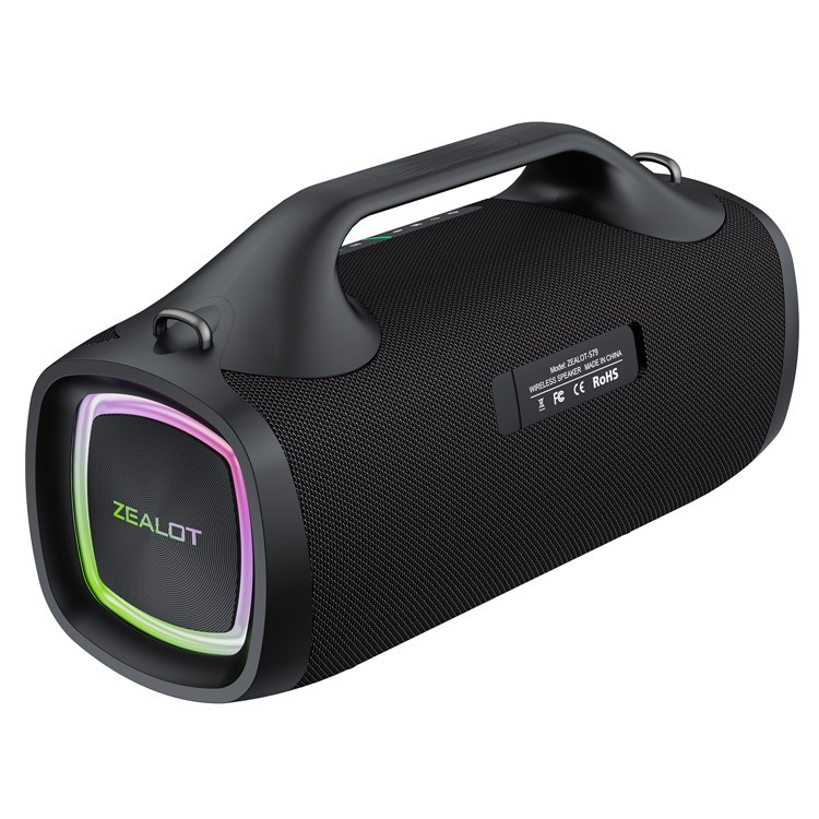 Блютуз колонка ZEALOT S79 100Вт Bluetooth-динамік з потужними басами, RGB-підсвіткою і функцією павербанка, фото 1