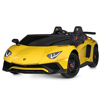 Електромобіль Lamborghini двомісний дитячий (мотор 24V200W, акумулятор 24V14AH) Bambi M 5738AL-6 Жовтий