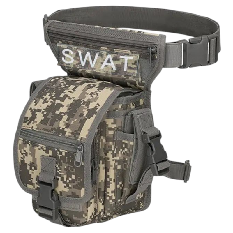 Сумка тактична настегенна SWAT (з кріпленням на стегно) сірий піксель
