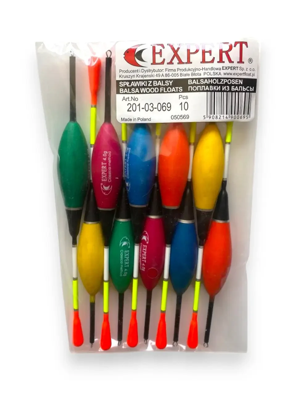 Поплавок Expert 4 г з бальси, набір 10 шт — універсальний для риболовлі на озері, ставку та річці, фото 1