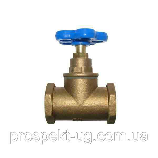 Вентиль 15Б1п Ду40 (1 1/2") латунний різьба внутрішня ВВ, фото 1