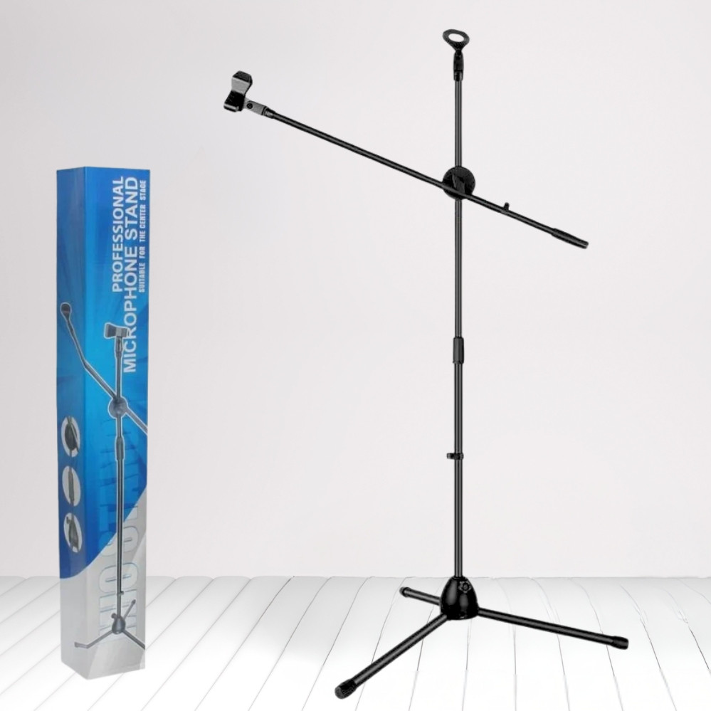 Штатив тринога журавель для мікрофона Pro Microphone Stand підлогова мікрофонна стійка з 2 тримачами, фото 1