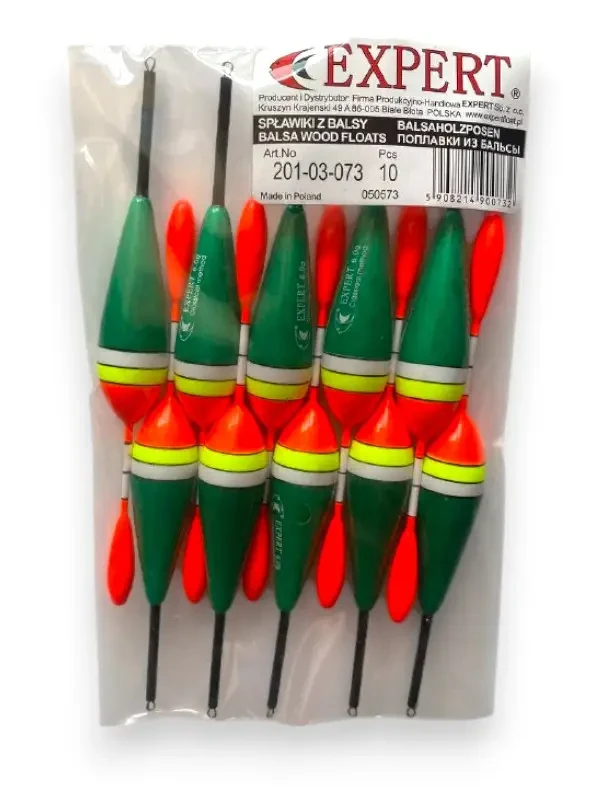 Поплавок  Expert 6 г з бальси, набір 10 шт —  універсальний для риболовлі на озері, ставку та річці, фото 1