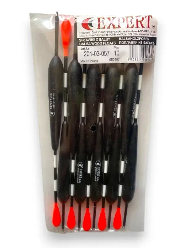 Поплавок Expert 6 г з бальси, набір 10 шт — універсальний для риболовлі на озері, ставку та річці, фото 1