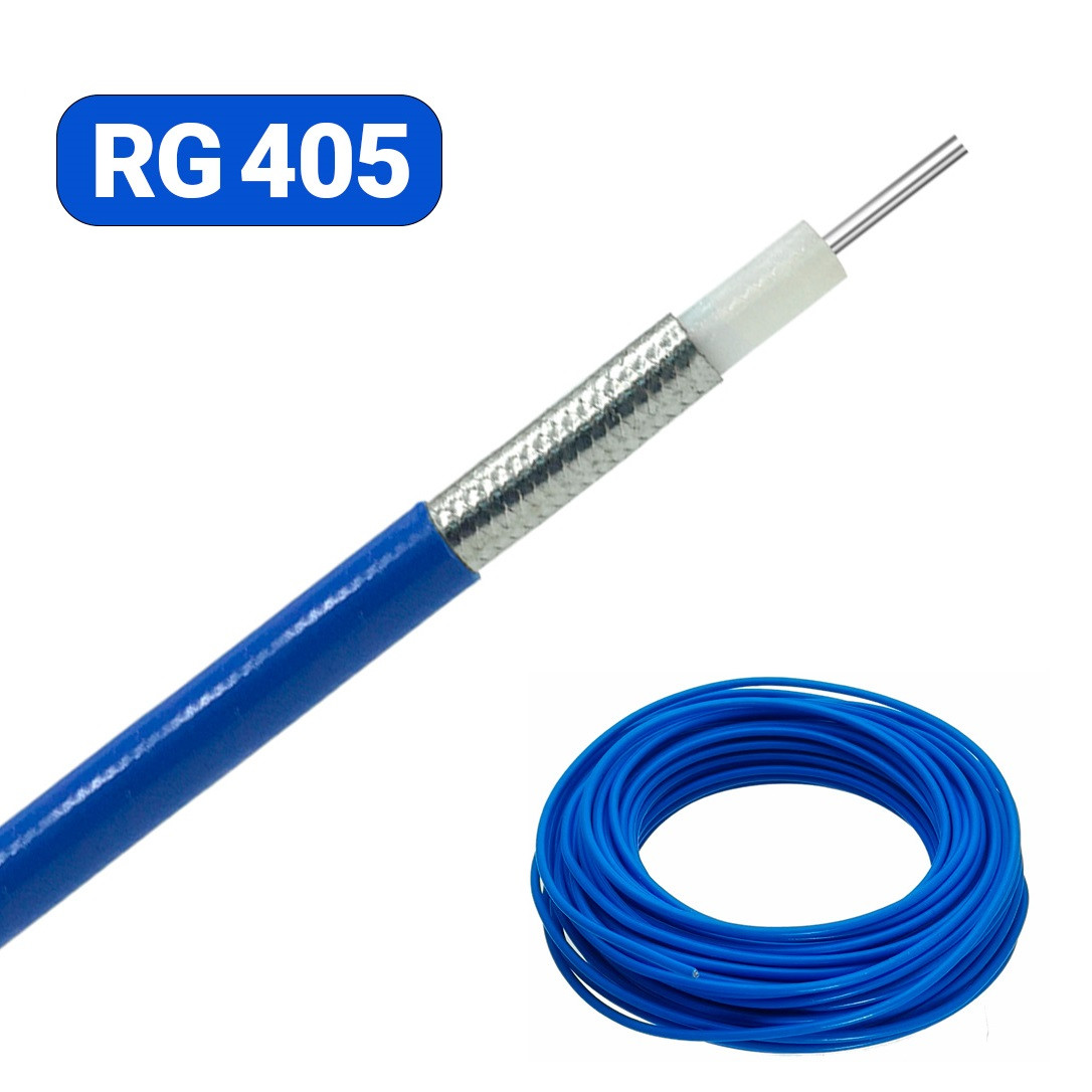 Тефлоновий високочастотний RG086 RG405 коаксіальний кабель 50 Ом для пігтейлів, антен WiFi, FPV, 4G, фото 1