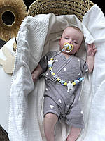 Комбінезон-кімоно для новонародженого, дитячий комбінезон з мусліну, муслінове кімоно для малюка Angelok-child