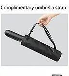 Автоматична парасолька з кільцем — міцна складна парасоля з антивітровим механізмом, фото 6